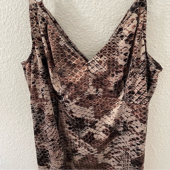 Torrid Midi Satin Snakeskin Print Dress - Picture 8 of 10